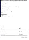 Cover page: Genomic and Transcriptomic Examination of Functional Elements and Absent Sequences