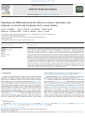 Cover page: Examining the differential protective effects of women’s spirituality and religiosity on alcohol and marijuana use by sexual identity