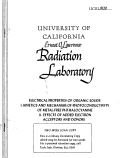 Cover page: ELECTRICAL PROPERTIES OF ORGANIC SOLIDS I. KINETICS AMD MECHANISM OF PHOTO-CONDUCTIVITY OF METAL-FREE PHTHALOCYANINE II. EFFECTS OF ADDED ELECTRON ACCEPTORS AND DONORS