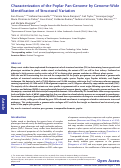 Cover page: Characterization of the Poplar Pan-Genome by Genome-Wide Identification of Structural Variation