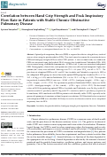 Cover page: Correlation between Hand Grip Strength and Peak Inspiratory Flow Rate in Patients with Stable Chronic Obstructive Pulmonary Disease.