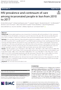 Cover page: HIV prevalence and continuum of care among incarcerated people in Iran from 2010 to 2017