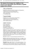 Cover page: The impact of exchange rate volatility on the industry-level geographic diversification of global supply chain network