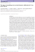 Cover page: The impact of modelling errors on interferometer calibration for 21 cm power spectra