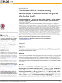 Cover page: The Burden of Oral Disease among Perinatally HIV-Infected and HIV-Exposed Uninfected Youth