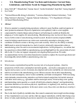 Cover page: U.S. Manufacturing Water Use Data and Estimates: Current State, Limitations, and Future Needs for Supporting Manufacturing Research and Development