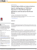 Cover page: Imposed Optical Defocus Induces Isoform-Specific Up-Regulation of TGFβ Gene Expression in Chick Retinal Pigment Epithelium and Choroid but Not Neural Retina