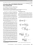 Cover page: A Sensitive Nitrate Ion-Selective Electrode from a Pencil Lead:  An Analytical Laboratory Experiment