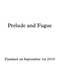 Cover page: Prelude and Fugue