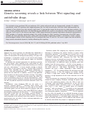 Cover page: Genetic screening reveals a link between Wnt signaling and antitubulin drugs