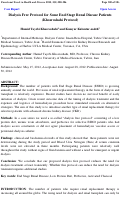 Cover page: Dialysis Free Protocol for Some End Stage Renal Disease Patients (Khosroshahi Protocol)