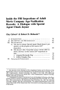 Cover page: Inside the FBI Inspections of Adult Movie Company Age-Verification Records: A Dialogue with Special Agent Chuck Joyner