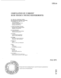 Cover page: COMPILATION OF CURRENT HIGH ENERGY PHYSICS EXPERIMENTS July 1976
