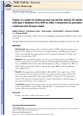 Cover page: Trends in control of cardiovascular risk factors among US adults with type 2 diabetes from 1999 to 2010: Comparison by prevalent cardiovascular disease status