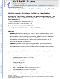 Cover page: Machine learning techniques for mitoses classification.