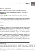 Cover page: Natural language processing systems for pathology parsing in limited data environments with uncertainty estimation.