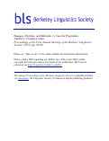 Cover page: Basques, Particles, and Babytalk: A Case of Pragmatics