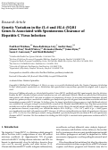 Cover page: Genetic Variation in the IL-6 and HLA-DQB1 Genes Is Associated with Spontaneous Clearance of Hepatitis C Virus Infection