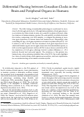 Cover page: Differential Phasing between Circadian Clocks in the Brain and Peripheral Organs in Humans