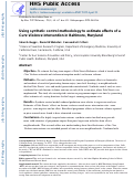 Cover page: Using synthetic control methodology to estimate effects of a Cure Violence intervention in Baltimore, Maryland