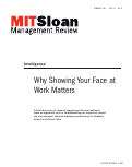 Cover page: Why showing your face at work matters
