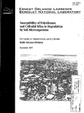 Cover page: Susceptibility of polysiloxane and colloidal silica to Degradation by Soil Microorganisms