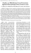 Cover page: Studies on Mild Strain Cross Protection Against Stem-pitting Citrus tristeza virus