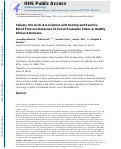 Cover page: Salivary uric acid: Associations with resting and reactive blood pressure response to social evaluative stress in healthy African Americans.