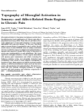Cover page: Topography of microglial activation in sensory‐ and affect‐related brain regions in chronic pain