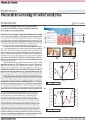 Cover page: Wearable sensing of solid analytes