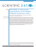 Cover page: Mimi-PAGE, an open-source implementation of the PAGE09 integrated assessment model.