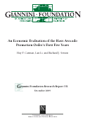 Cover page: An Economic Evaluation of the Hass Avocado Promotion Order’s First Five Years