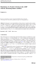 Cover page: Distribution of a Particle’s Position in the ASEP with the Alternating Initial Condition