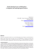 Cover page: Triadic Kinship Terms in Mẽbêngôkre:  A Linguistic and Anthropological Analysis