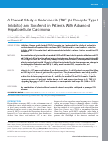 Cover page: A Phase 2 Study of Galunisertib (TGF-β1 Receptor Type I Inhibitor) and Sorafenib in Patients With Advanced Hepatocellular Carcinoma