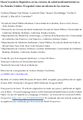 Cover page: Toward Language Justice in Environmental Health Sciences in the United States: A Case for Spanish as a Language of Science