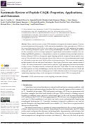 Cover page: Systematic Review of Peptide CAQK: Properties, Applications, and Outcomes.