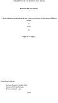 Cover page: Portfolio of Compositions