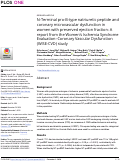 Cover page: N-Terminal pro-B-type natriuretic peptide and coronary microvascular dysfunction in women with preserved ejection fraction: A report from the Women’s Ischemia Syndrome Evaluation–Coronary Vascular Dysfunction (WISE-CVD) study