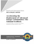 Cover page: Accelerating the Deployment of Advanced Energy Communities: The Oakland EcoBlock A Zero Net Energy, Low Water Use Retrofit Neighborhood Demonstration Project