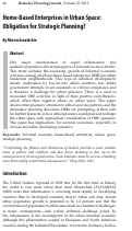 Cover page: Home-Based Enterprises in Urban Spaces: An Obligation for Strategic Planning?