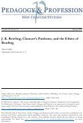 Cover page: J. K. Rowling, Chaucer’s Pardoner, and the Ethics of Reading