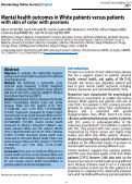 Cover page: Mental health outcomes in White patients versus patients with skin of color with psoriasis