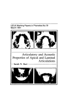 Cover page: WPP, No. 79: Articulatory and Acoustic Properties of Apical and Laminal Articulations