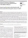 Cover page: Clinical Predictors of Symptom Improvement Following Eustachian Tube Balloon Dilation.