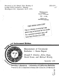 Cover page: MEASUREMENT OF CIRCUMSOLAR RADIATION - STATUS REPORT