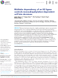 Cover page: Multisite dependency of an E3 ligase controls monoubiquitylation-dependent cell fate decisions