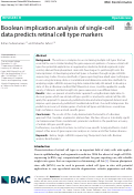 Cover page: Boolean implication analysis of single-cell data predicts retinal cell type markers