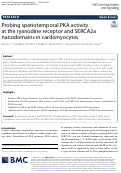 Cover page: Probing spatiotemporal PKA activity at the ryanodine receptor and SERCA2a nanodomains in cardomyocytes