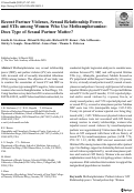 Cover page: Recent Partner Violence, Sexual Relationship Power, and STIs among Women Who Use Methamphetamine: Does Type of Sexual Partner Matter?